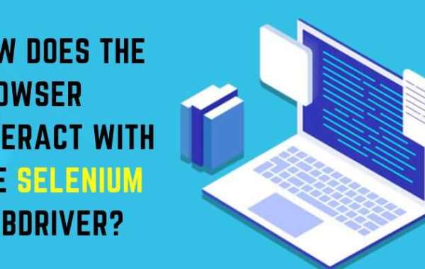 How does the browser interact with the Selenium WebDriver?